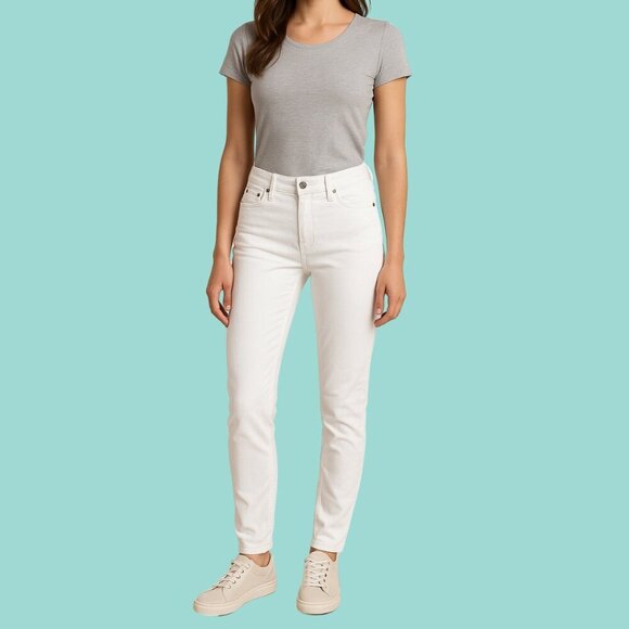 KanCan Denim - KanCan High-Rise White Skinny Jeans - Size 27 (7) | Soft Stretch Fit